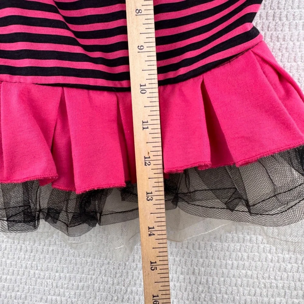 Bootique Dog Dress Size Large Pink Black Play Dead Skull Halloween Tutu 14in